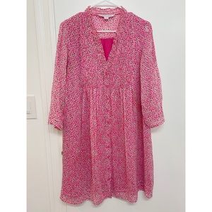 Pink floral printed dress by DVF